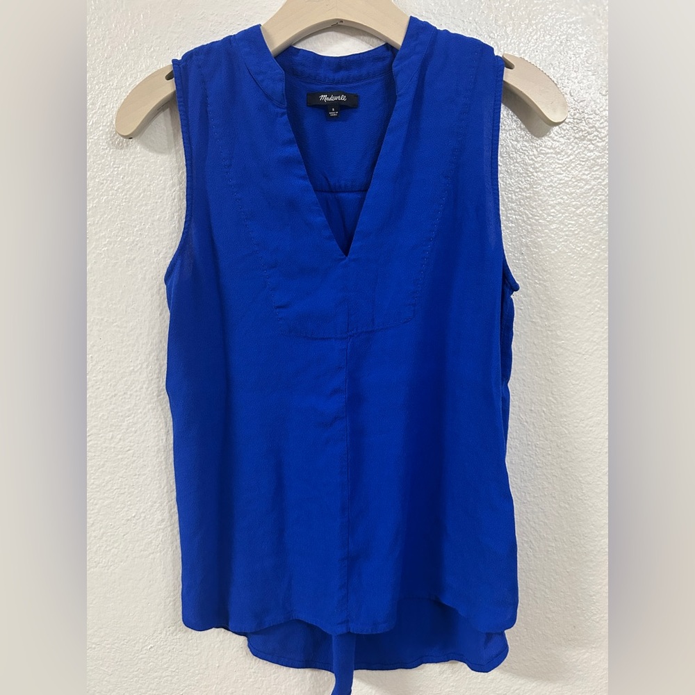 Madewell Royal Blue Sleeveless Top Size S.